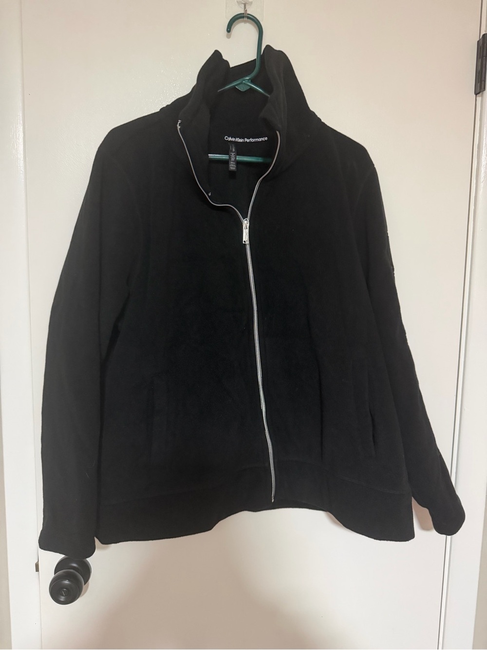 Calvin Klein Black Teddy Zip-Up Jacket